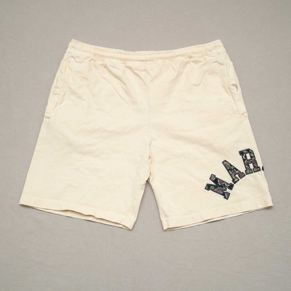 Chinatown Market Rug Dealer Throwback Arc Shorts Cream Size L Tie Waist 34x6.5‎
